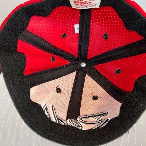 Vintage CINCINNATI REDS Cap Mens Large Red And Black Red Stick Sports Fitted - Picture 5 of 8